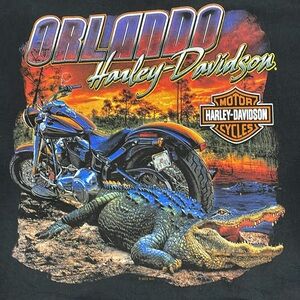 NWT Men’s XXL Harley-Davidson Navy Blue Graphic Tee Orlando Florida